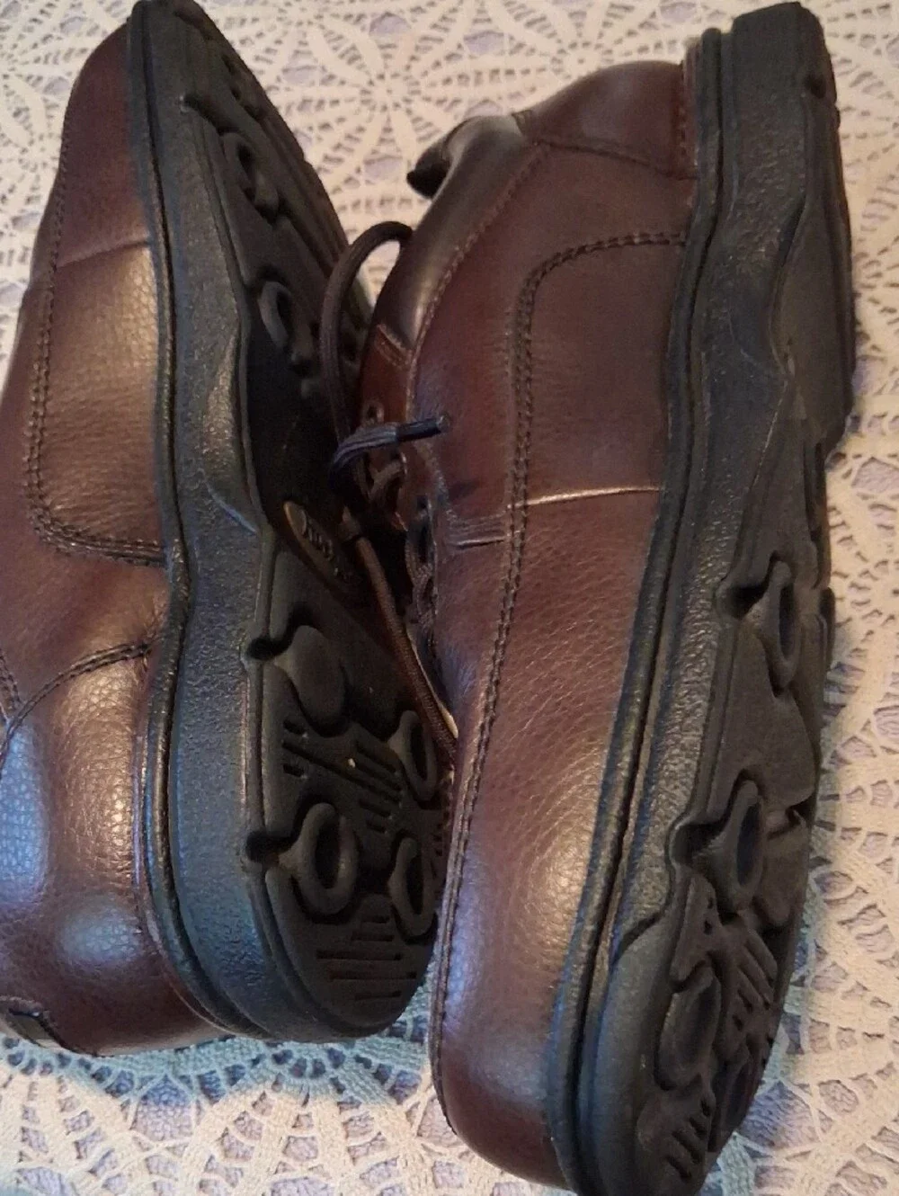 Rockport Brown Leather Lace-Up Casual Oxfords
